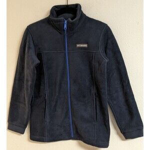 NEW~Kids COLUMBIA Navy Blue Full-Zip Long Sleeve Fleece Jacket Coat M (10/12)